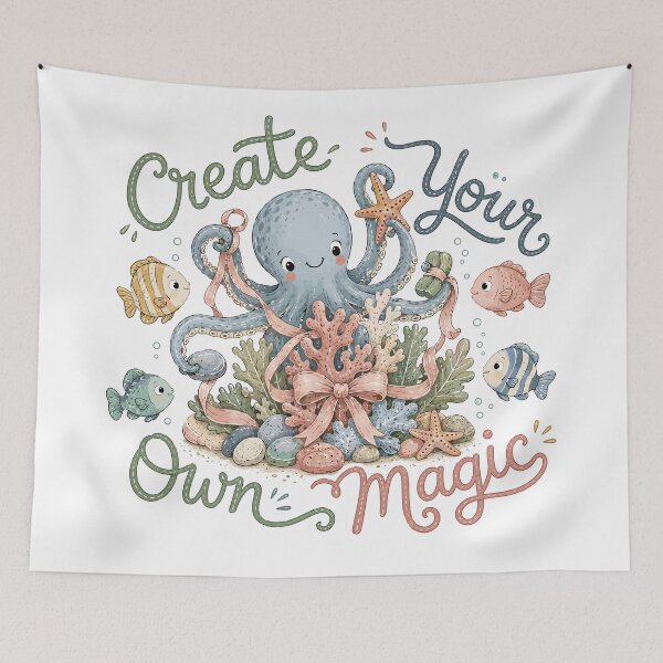 Item preview, Coral Crafter - Cute Octopus Nursery designed and sold by bapupa.