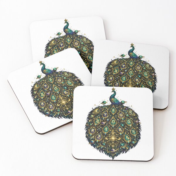 Item preview, Zodiac Peacock Galaxy | Celestial Astrology Bird | Mystical Cosmic Feather Art designed and sold by irfanshikh.