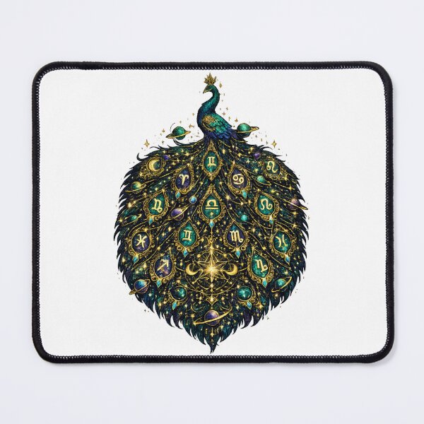 Item preview, Zodiac Peacock Galaxy | Celestial Astrology Bird | Mystical Cosmic Feather Art designed and sold by irfanshikh.