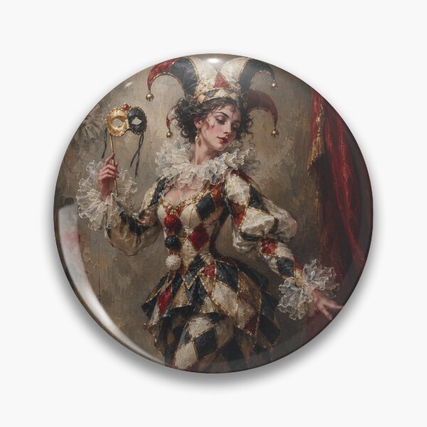 Item preview, Elegant Female Harlequin painting. designed and sold by GalleryKauffeld.