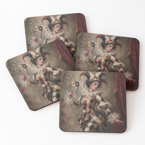 Item preview, Elegant Female Harlequin painting. designed and sold by GalleryKauffeld.