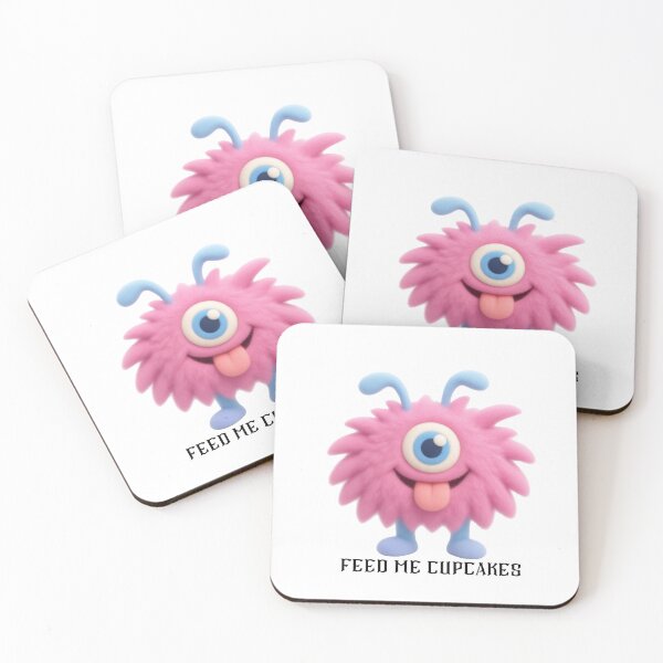 Item preview, Feed Me Cupcakes Cute Pink Monster designed and sold by Alexacarmen.