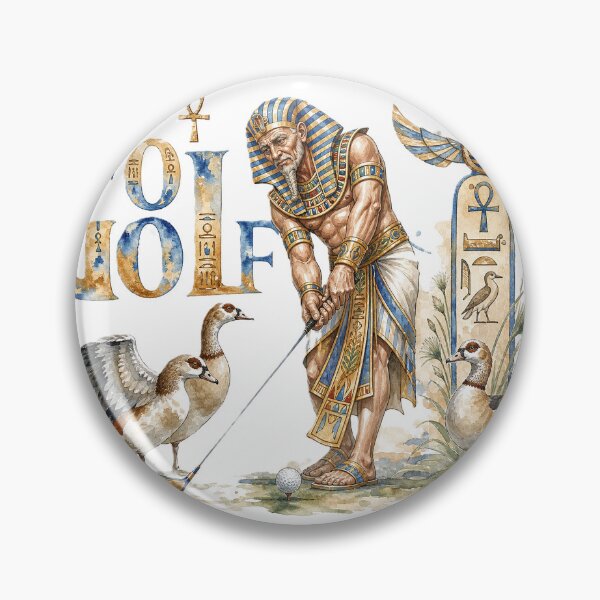 Item preview, Ancient Egypt Golf Art Poster | Pharaoh Golf Wall Art | designed and sold by Mnrrstudio.