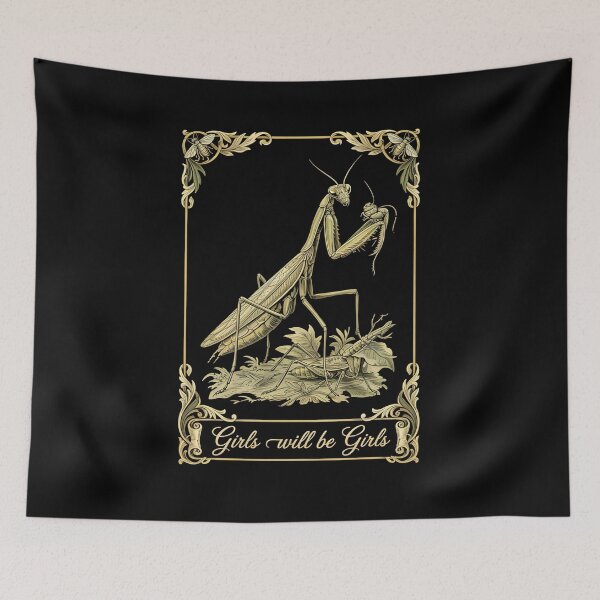 Item preview, Girls Will be Girls Praying Mantis Vintage designed and sold by Hedoraxe.
