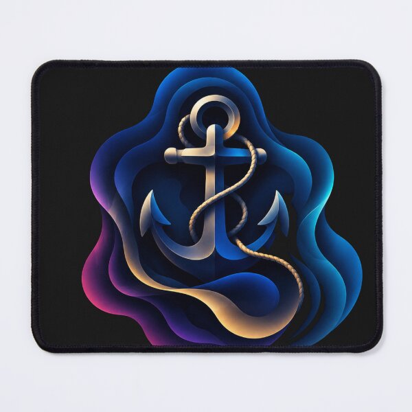 Item preview, Abstract Nautical Anchor Ocean Emblem designed and sold by MWSailingClub.