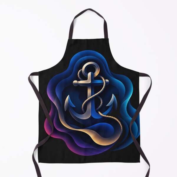 Item preview, Abstract Nautical Anchor Ocean Emblem designed and sold by MWSailingClub.