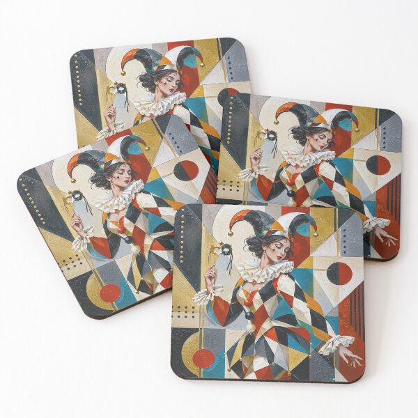 Item preview,  Harlequin an Elegant Female painting. designed and sold by GalleryKauffeld.