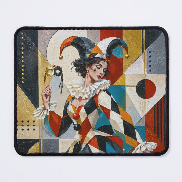 Item preview, Harlequin an Elegant Female painting. designed and sold by GalleryKauffeld.