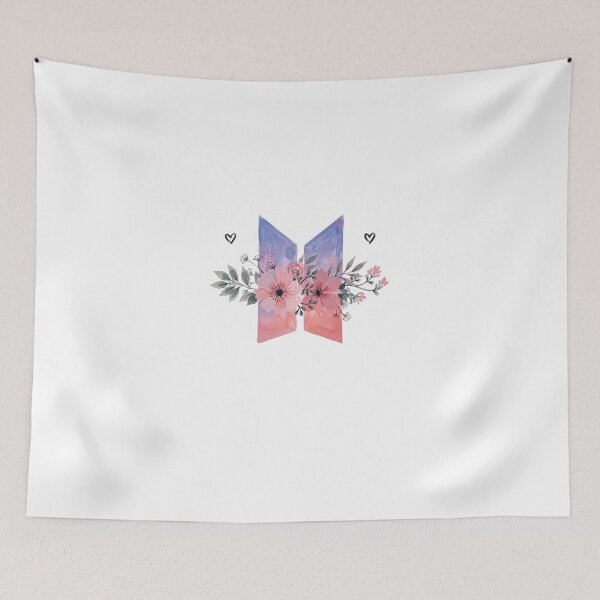 Item preview, BTS Bangtan Boys ARMY Pastel Flower Logo Art Work designed and sold by imsoyoon.