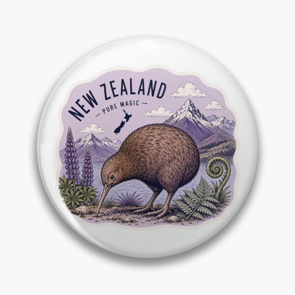 Item preview, New Zealand Kiwi Brid designed and sold by PamLeeDesign.