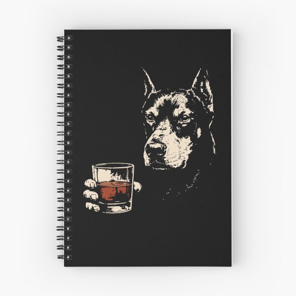Item preview, Dobermann Drinking Whiskey Vintage Dog Meme designed and sold by Hedoraxe.