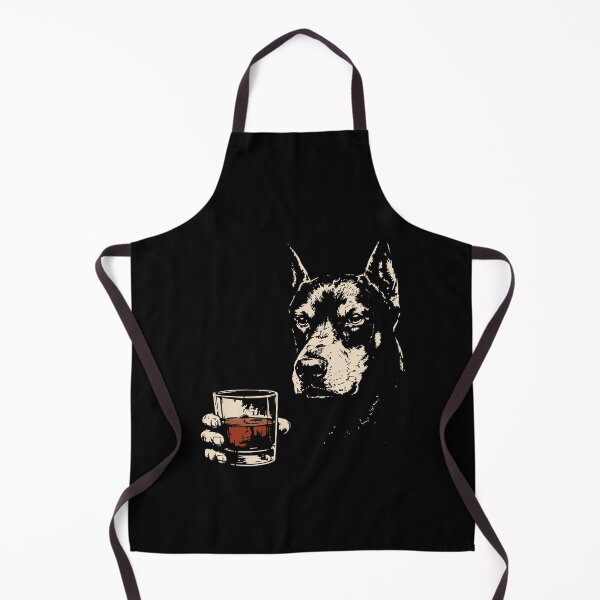Item preview, Dobermann Drinking Whiskey Vintage Dog Meme designed and sold by Hedoraxe.