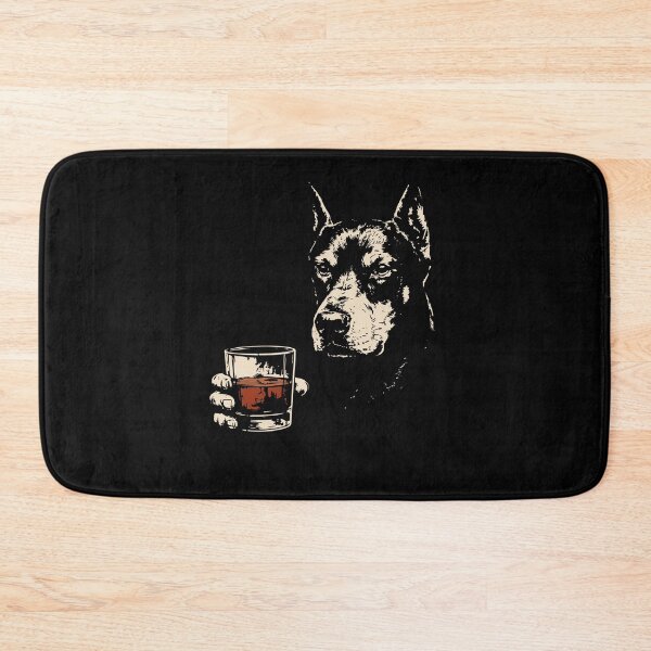 Item preview, Dobermann Drinking Whiskey Vintage Dog Meme designed and sold by Hedoraxe.