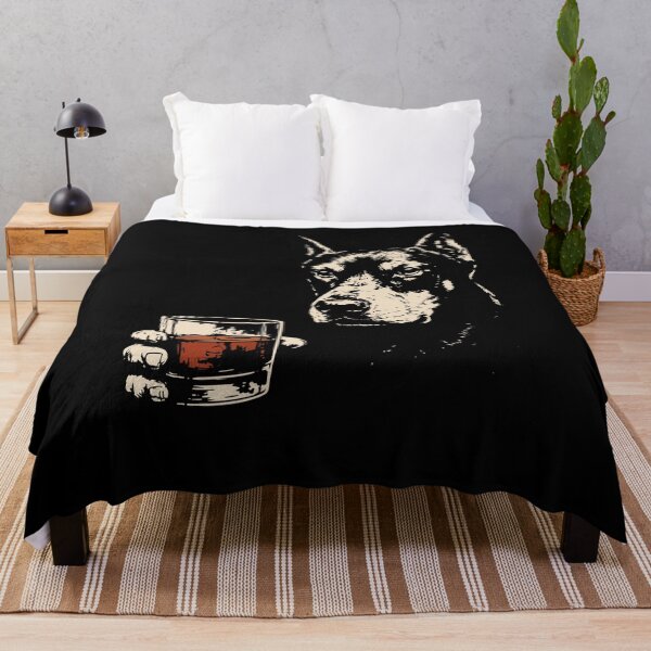 Item preview, Dobermann Drinking Whiskey Vintage Dog Meme designed and sold by Hedoraxe.