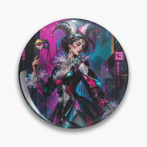 Item preview, Neon Harlequin painting. designed and sold by GalleryKauffeld.