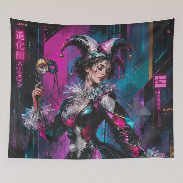 Item preview, Neon Harlequin painting. designed and sold by GalleryKauffeld.