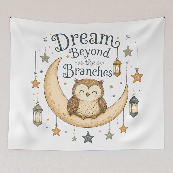 Item preview, Starlight Perch - Cute Owl Nursery designed and sold by bapupa.