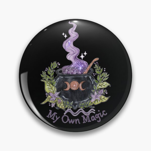 Item preview, My Own Magic Cauldron Triple Moon Potion Witchy Botanical Art designed and sold by esmavart.