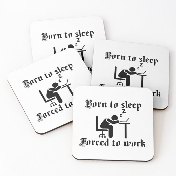 Item preview, Born to Sleep Forced to Work Stick Figure Meme designed and sold by Alexacarmen.