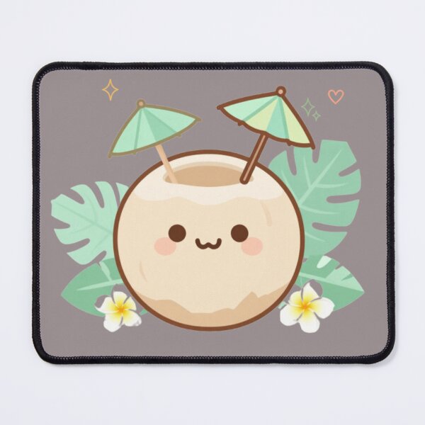 Item preview, Smiling Coconut Drink – Tropical Kawaii Delight Thai Minimal Design designed and sold by CosmicQuietStudio.