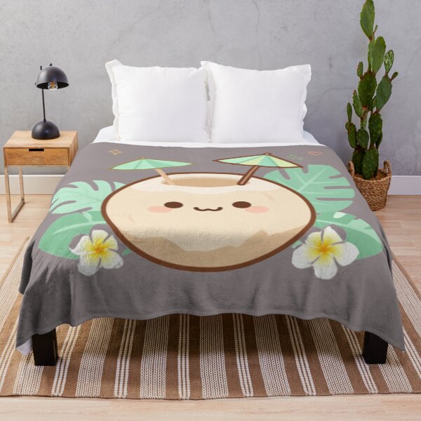 Item preview, Smiling Coconut Drink – Tropical Kawaii Delight Thai Minimal Design designed and sold by CosmicQuietStudio.