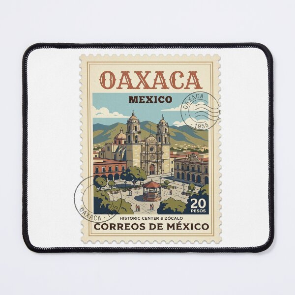 Item preview, Vintage Oaxaca Mexico Zocalo Travel Stamp designed and sold by k3rstman1.