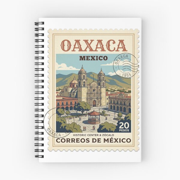 Item preview, Vintage Oaxaca Mexico Zocalo Travel Stamp designed and sold by k3rstman1.