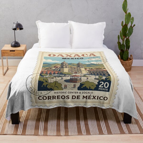 Item preview, Vintage Oaxaca Mexico Zocalo Travel Stamp designed and sold by k3rstman1.