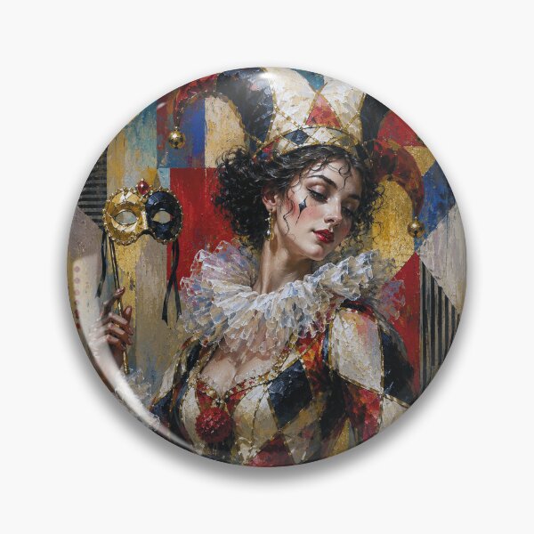 Item preview, An elegant female Harlequin painting. designed and sold by GalleryKauffeld.