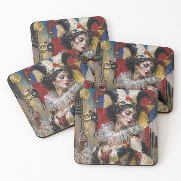Item preview, An elegant female Harlequin painting. designed and sold by GalleryKauffeld.