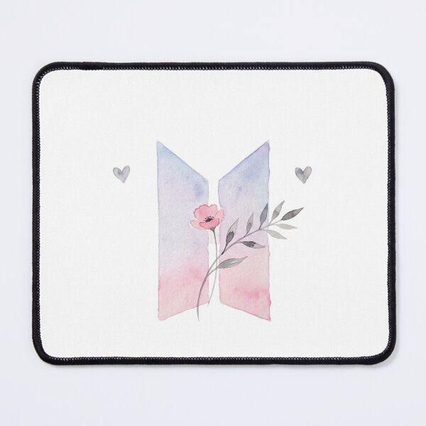 Item preview, BTS Bangtan Boys ARMY Pastel Flower Logo Art Work designed and sold by imsoyoon.