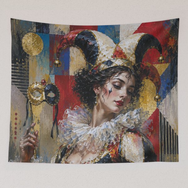Item preview, An elegant female Harlequin painting. designed and sold by GalleryKauffeld.