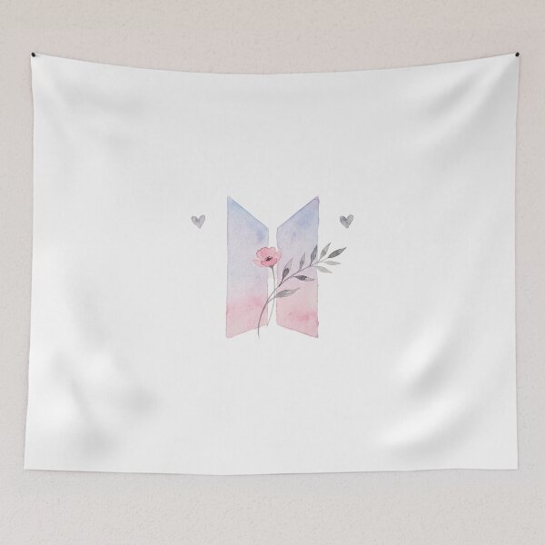 Item preview, BTS Bangtan Boys ARMY Pastel Flower Logo Art Work designed and sold by imsoyoon.