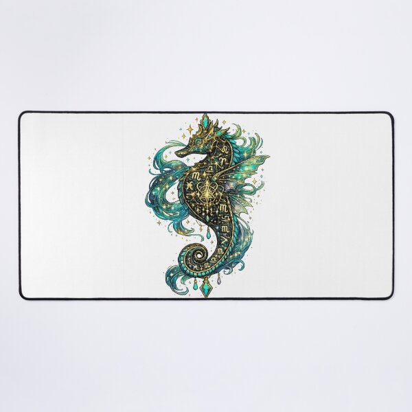 Item preview, Mystical Zodiac Seahorse | Celestial Ocean Creature | Astrology Fantasy Art designed and sold by irfanshikh.