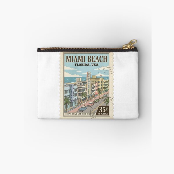 Item preview, Miami Beach Ocean Drive Art Deco Travel Stamp designed and sold by k3rstman1.