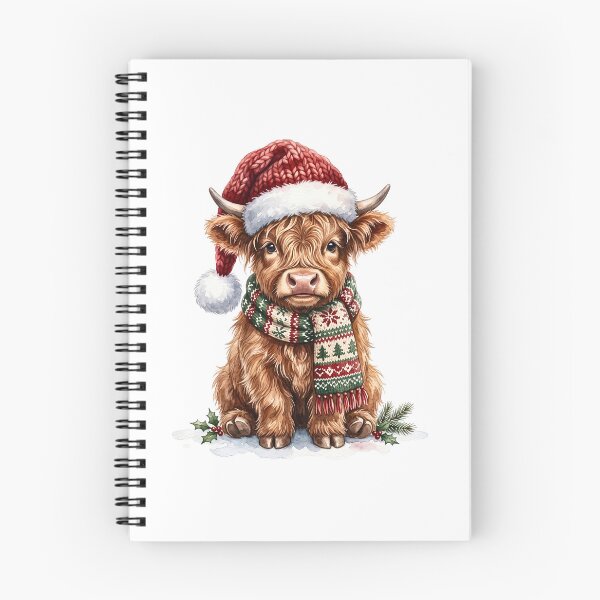 Item preview, Highland cow calf wearing danta hat designed and sold by Steele-Art.