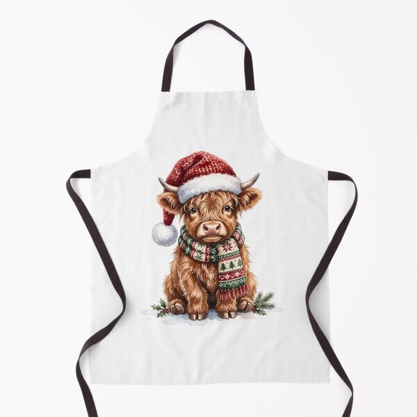 Item preview, Highland cow calf wearing danta hat designed and sold by Steele-Art.
