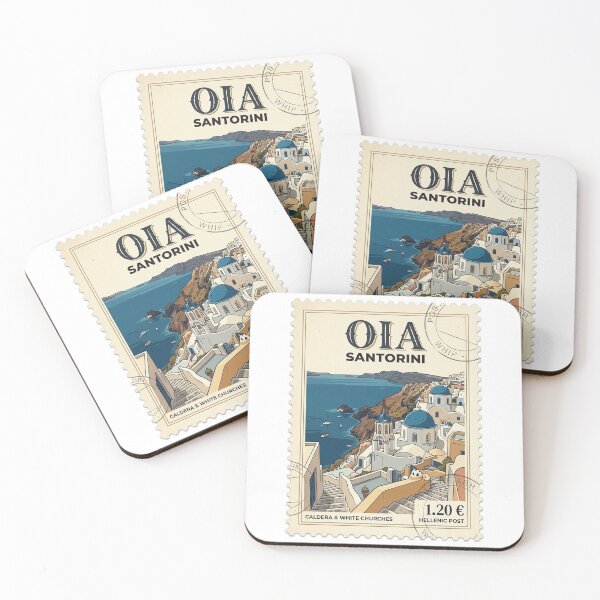 Item preview, Santorini Oia Caldera White Church Travel Stamp designed and sold by k3rstman1.