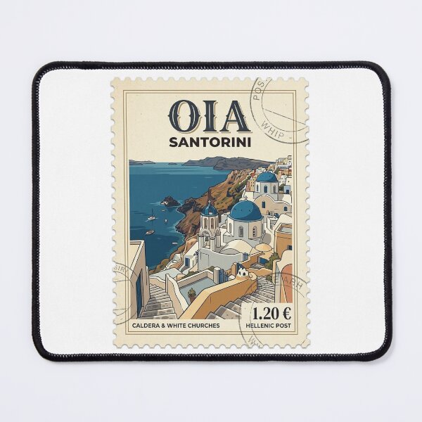 Item preview, Santorini Oia Caldera White Church Travel Stamp designed and sold by k3rstman1.
