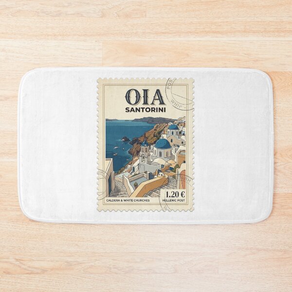 Item preview, Santorini Oia Caldera White Church Travel Stamp designed and sold by k3rstman1.