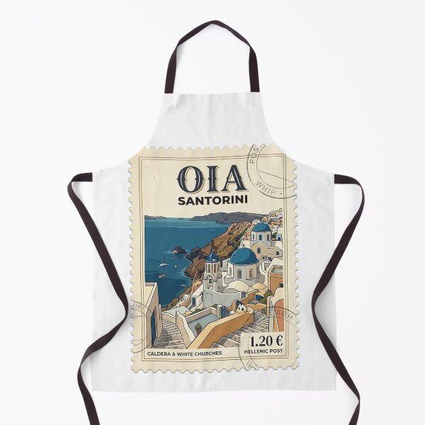 Item preview, Santorini Oia Caldera White Church Travel Stamp designed and sold by k3rstman1.