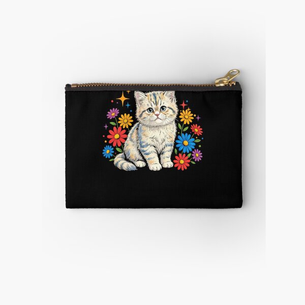 Item preview, Cute Cat and Flowers designed and sold by Hedoraxe.
