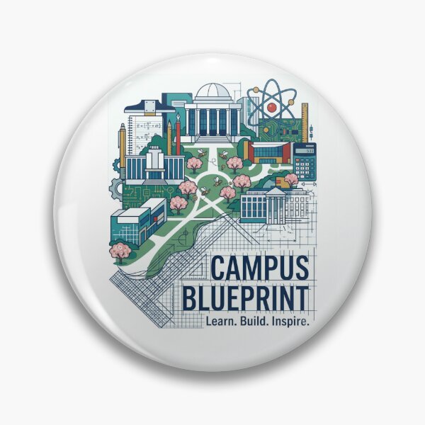 Item preview, Campus Blueprint Education Artwork | Premium University Design designed and sold by Amr Darwish Graphic designer.