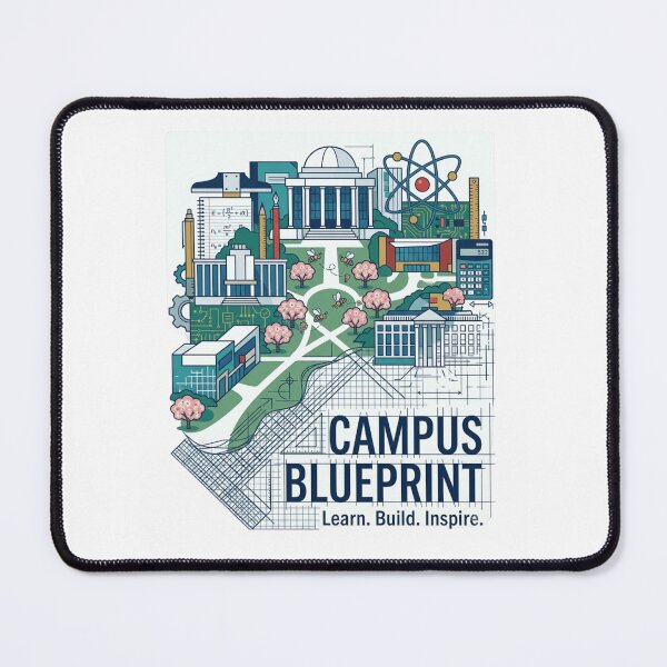 Item preview, Campus Blueprint Education Artwork | Premium University Design designed and sold by Amr Darwish Graphic designer.