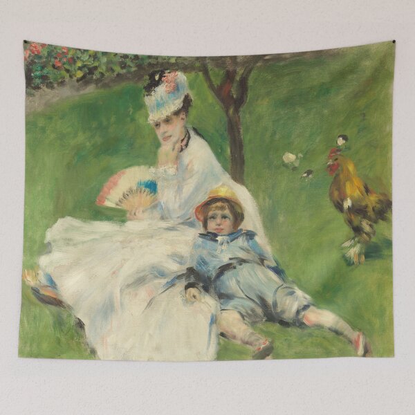 Item preview, Camille Monet and Her Son Jean in the Garden at Argenteuil-Pierre-Auguste Renoir designed and sold by LumiereSasha.