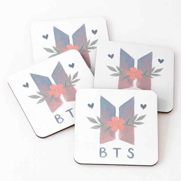 Item preview, BTS Bangtan Boys ARMY Pastel Flower Logo Art Work designed and sold by imsoyoon.