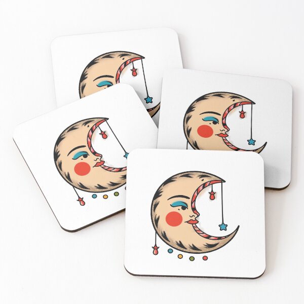 Item preview, Traditional Tattoo Moon Flash American Traditional Celestial Art designed and sold by store52.