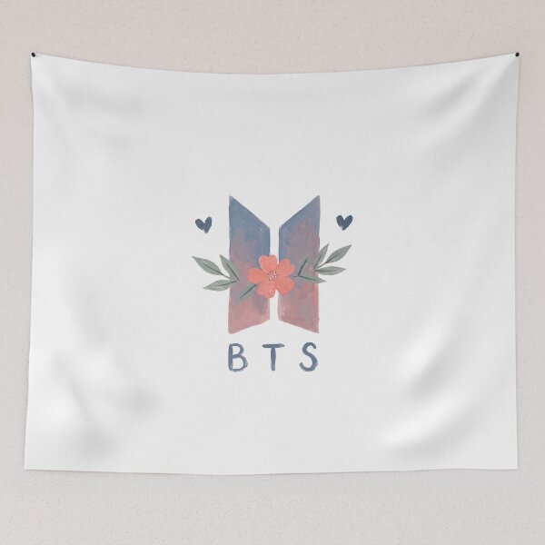 Item preview, BTS Bangtan Boys ARMY Pastel Flower Logo Art Work designed and sold by imsoyoon.