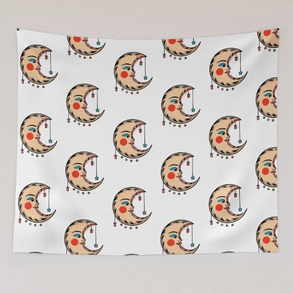 Item preview, Traditional Tattoo Moon Flash American Traditional Celestial Art designed and sold by store52.