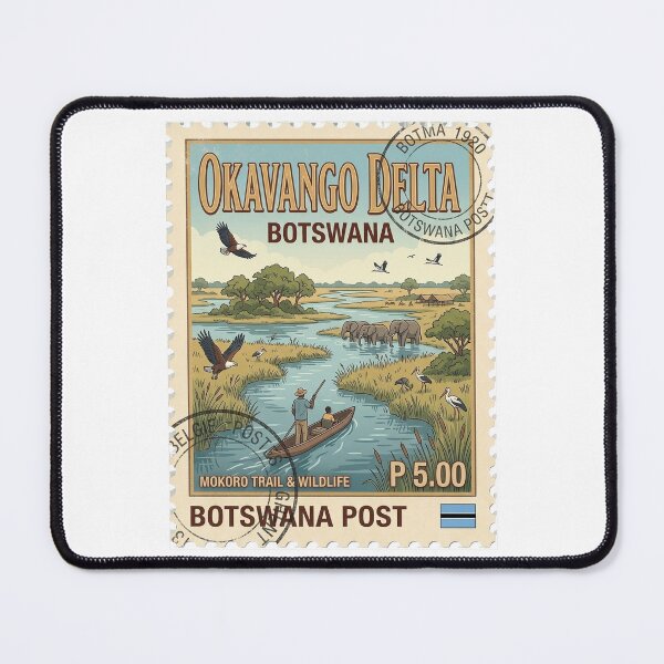 Item preview, Botswana Okavango Delta Wildlife Safari Travel Stamp designed and sold by k3rstman1.